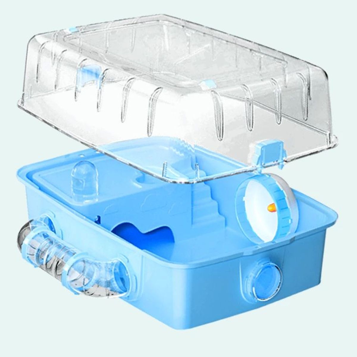 GENERICO - Jaula para Hamster Casa para roedor Grande equipada Celeste