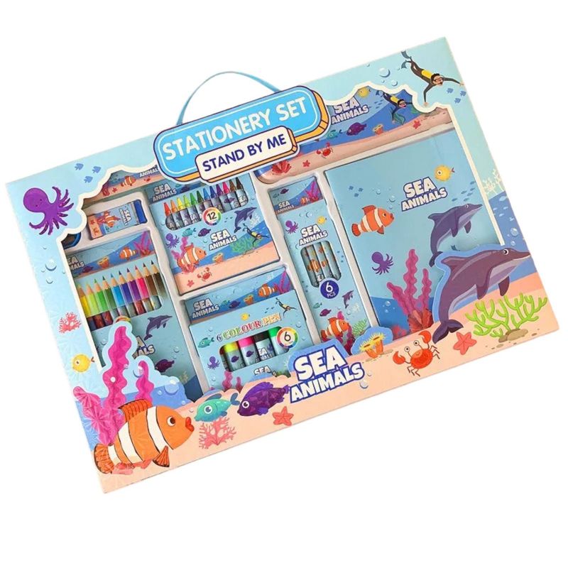 GENERICO - Super Set de utiles escolares - Animales Marinos