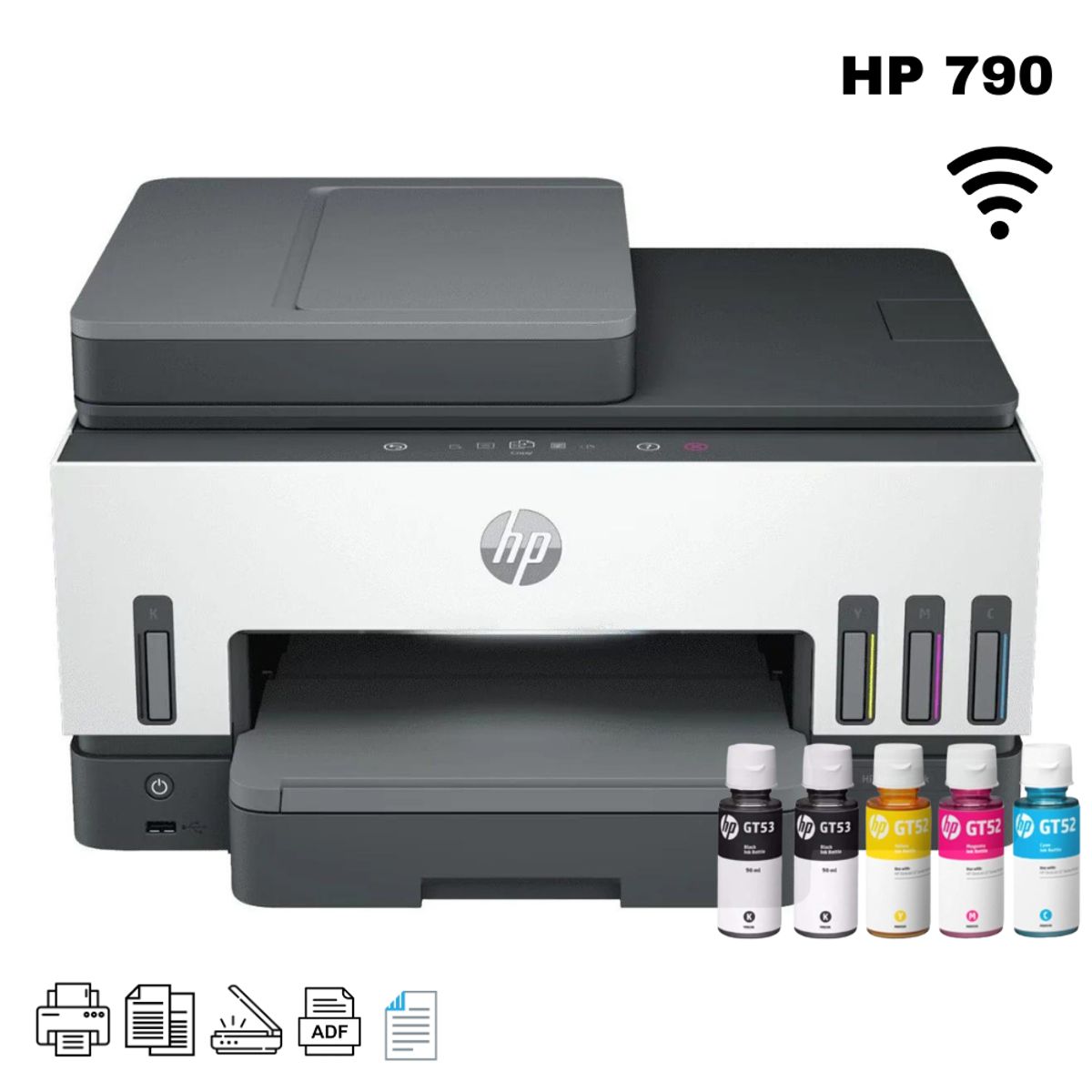 HP - Impresora Multifuncional Smart Tank 790 Wifi Duplex ADF Fax