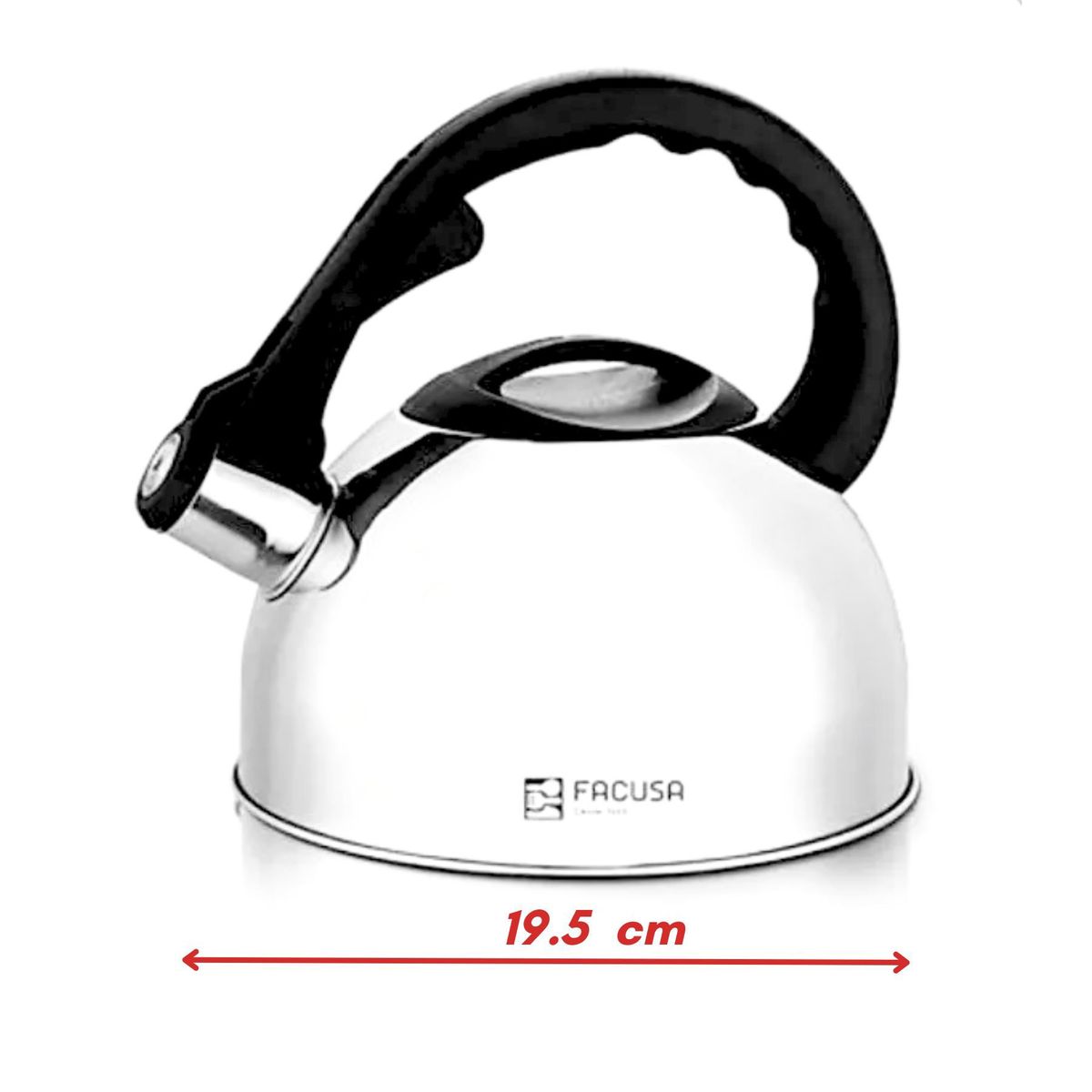 FACUSA - Tetera Facusa Elegant 3 Litros Acero Inoxidable Silbador