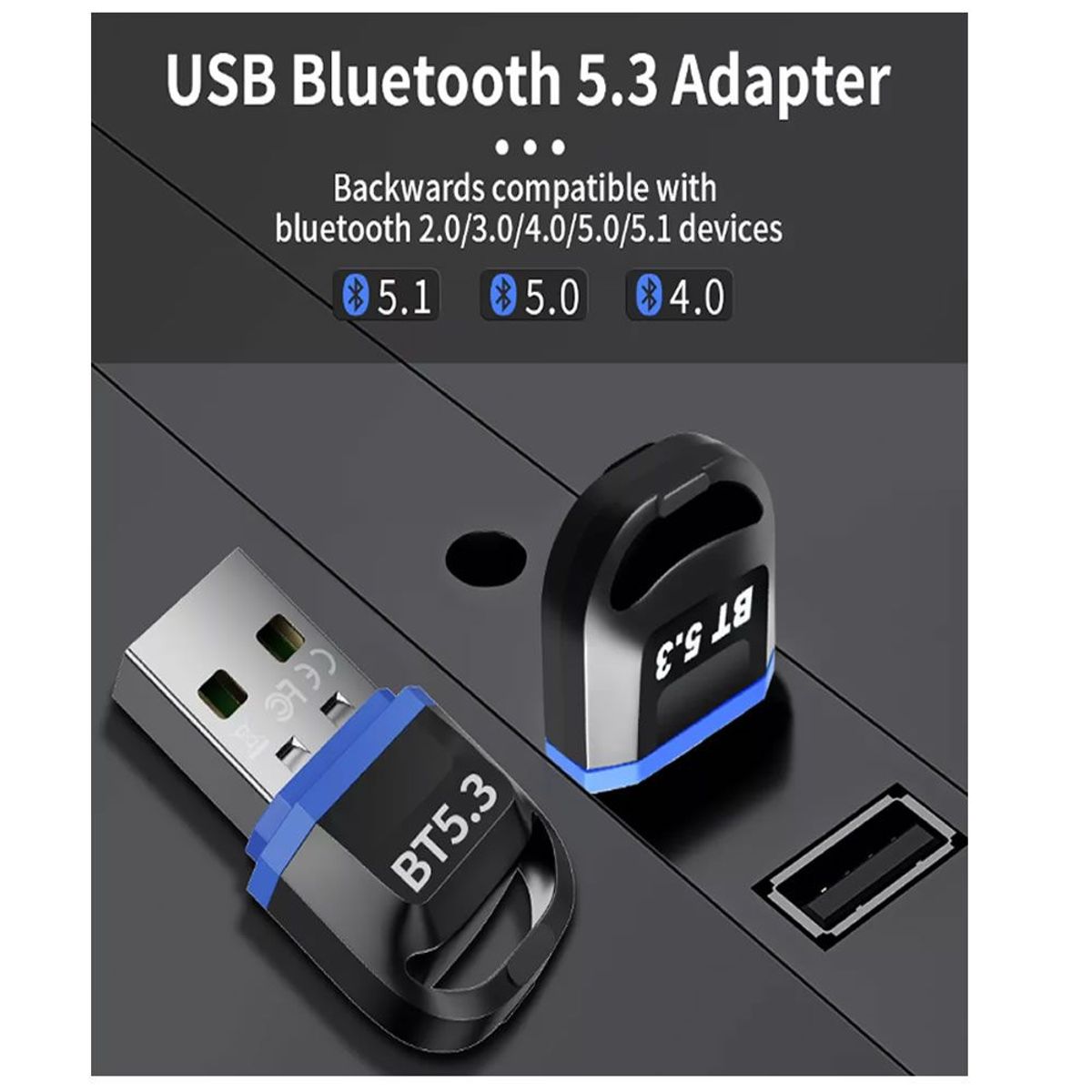 GENERICO - Adaptador Dongle Usb Bluetooth 5,3 Para PC