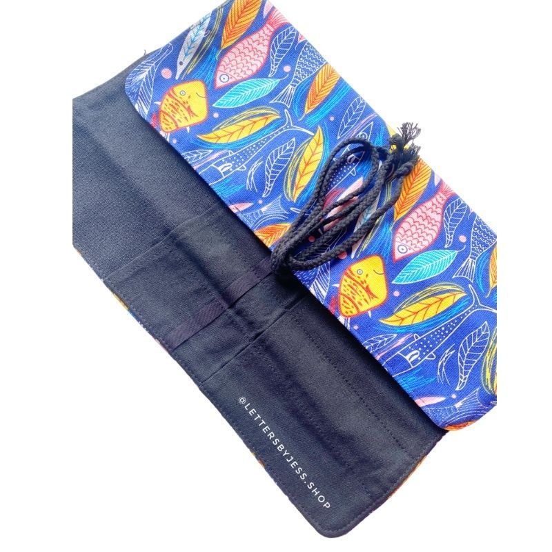 GENERICO - Estuche enrollable porta pinceles - Peces