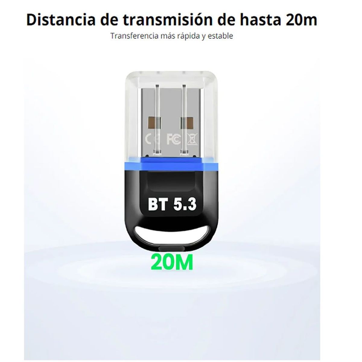 GENERICO - Adaptador para PC Dongle Usb Bluetooth 5,3 Negro