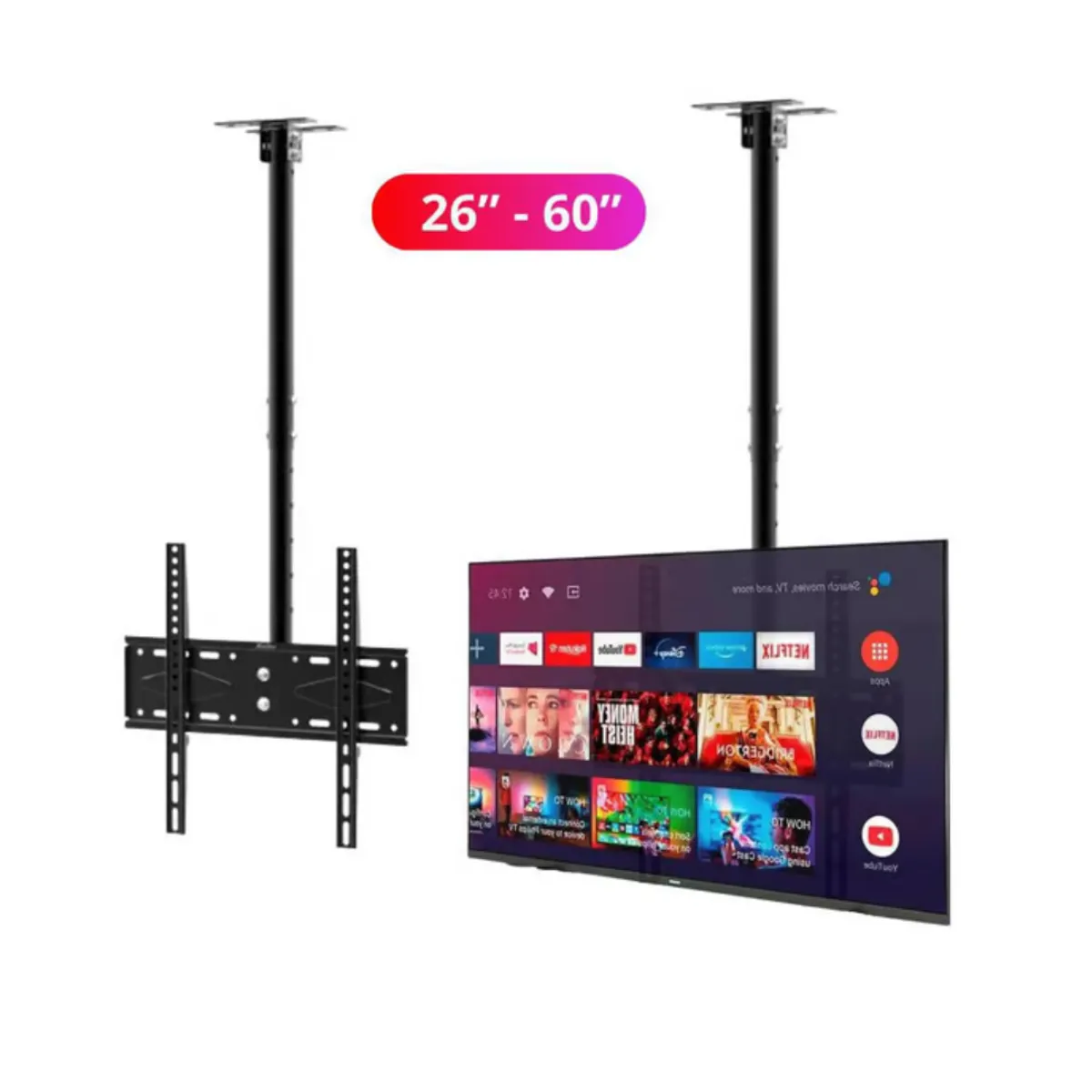 GENERICO - Rack De Techo para TV LCD SMART Colgante o Pared de 26 a 60" pulgadas