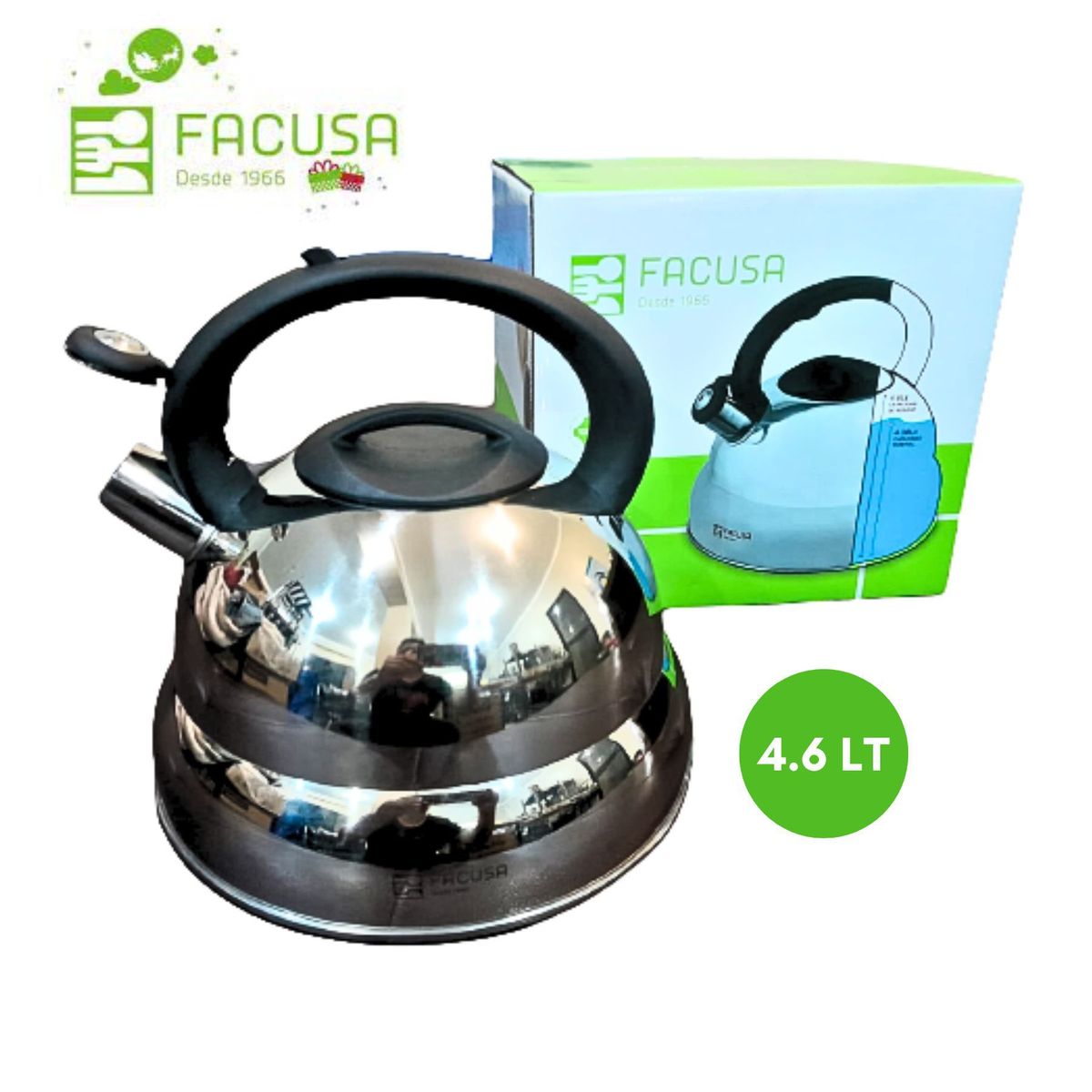 FACUSA - Tetera 4.6 Litros Facusa  Acero Inoxidable Sibador Original