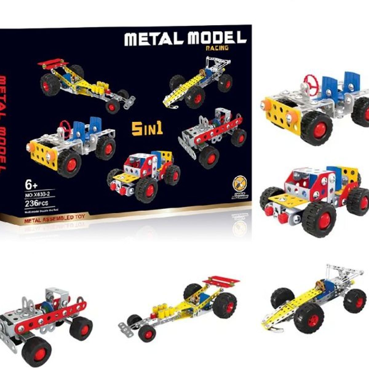 GENERICO - Piezas metalicas para armar. 5 en 1