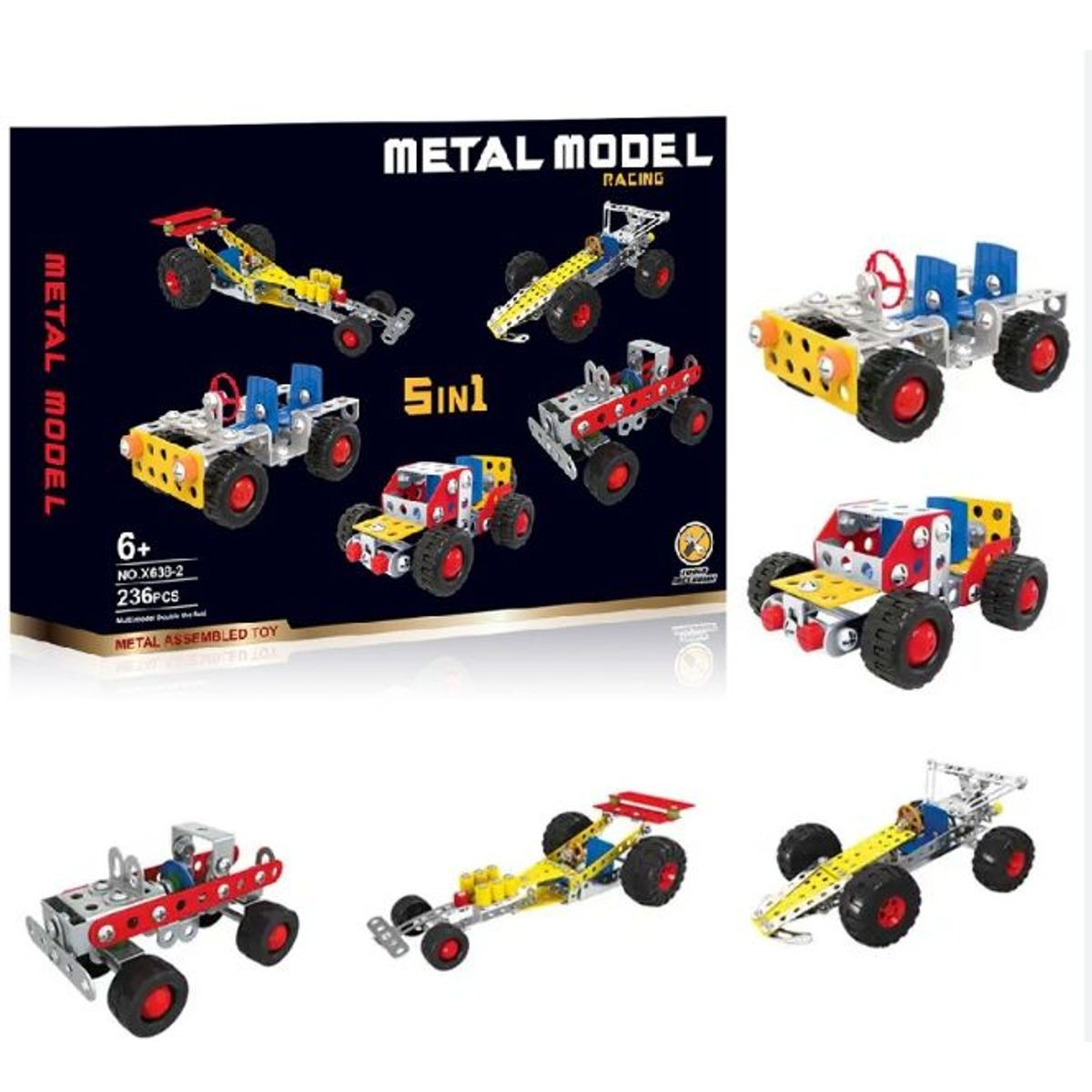 GENERICO - Piezas metalicas para armar. 5 en 1