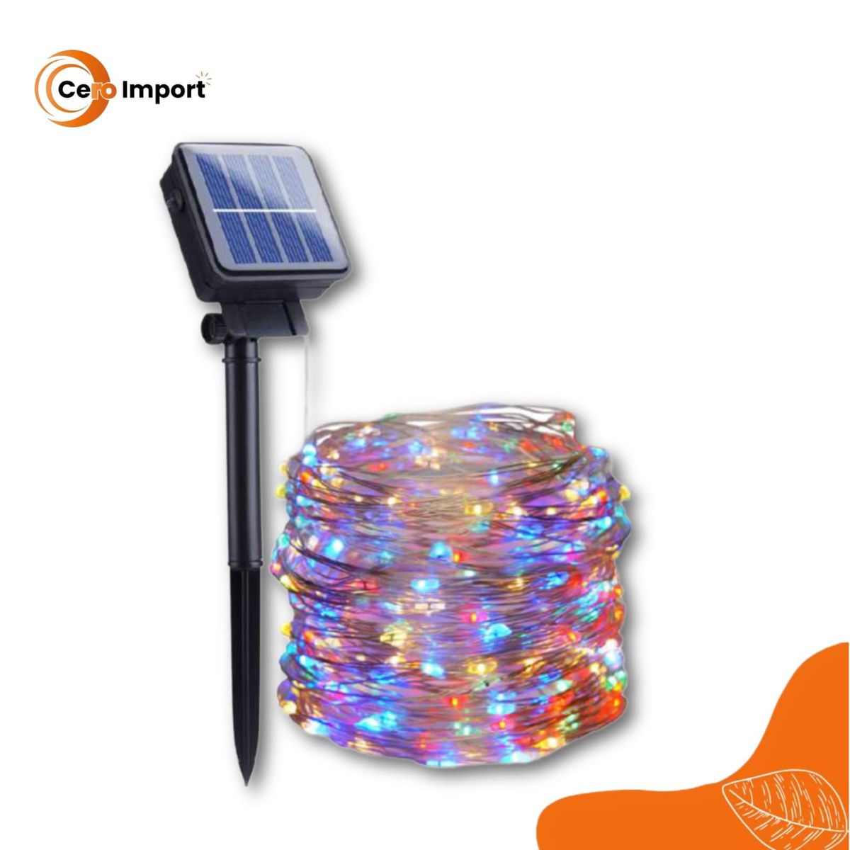 GENERICO - LUCES NAVIDEÑAS CON PANEL SOLAR AHORRATIVO