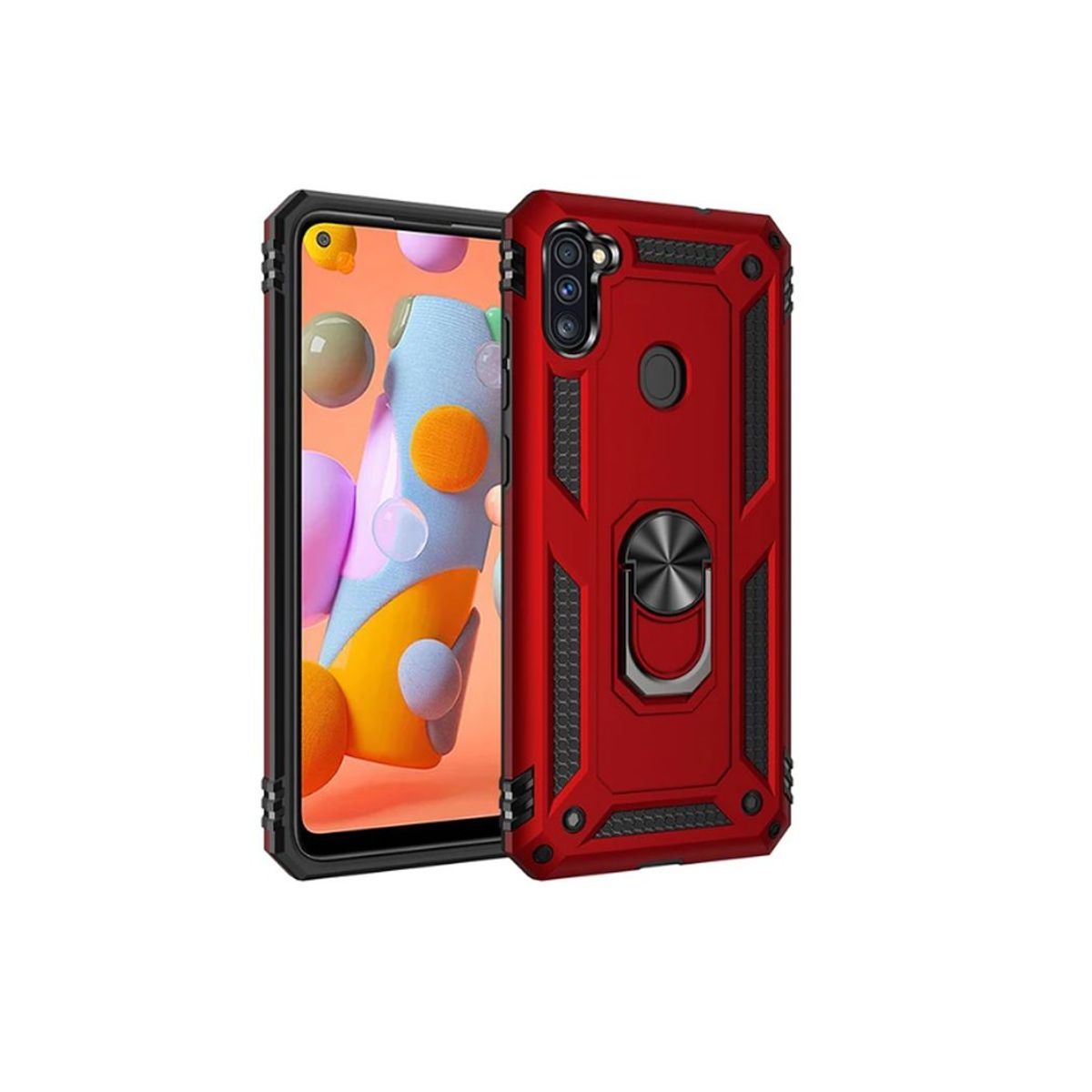 GENERICO - Case Armor para celular Samsung Galaxy A11 Rojo