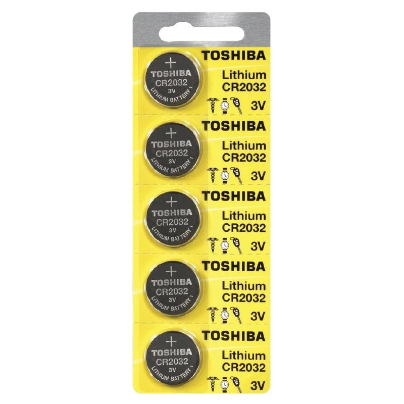 TOSHIBA - PILAS CR2032 3V LITIO X 5 UNIDADES TOSHIBA