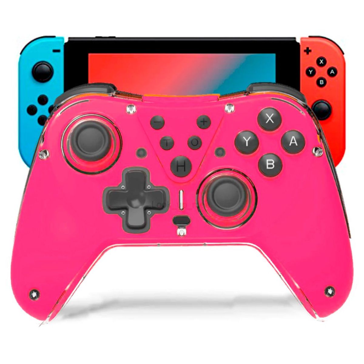 GENERICO - Mando  Bluetooth Control Inalámbrico PC Switch Rosado