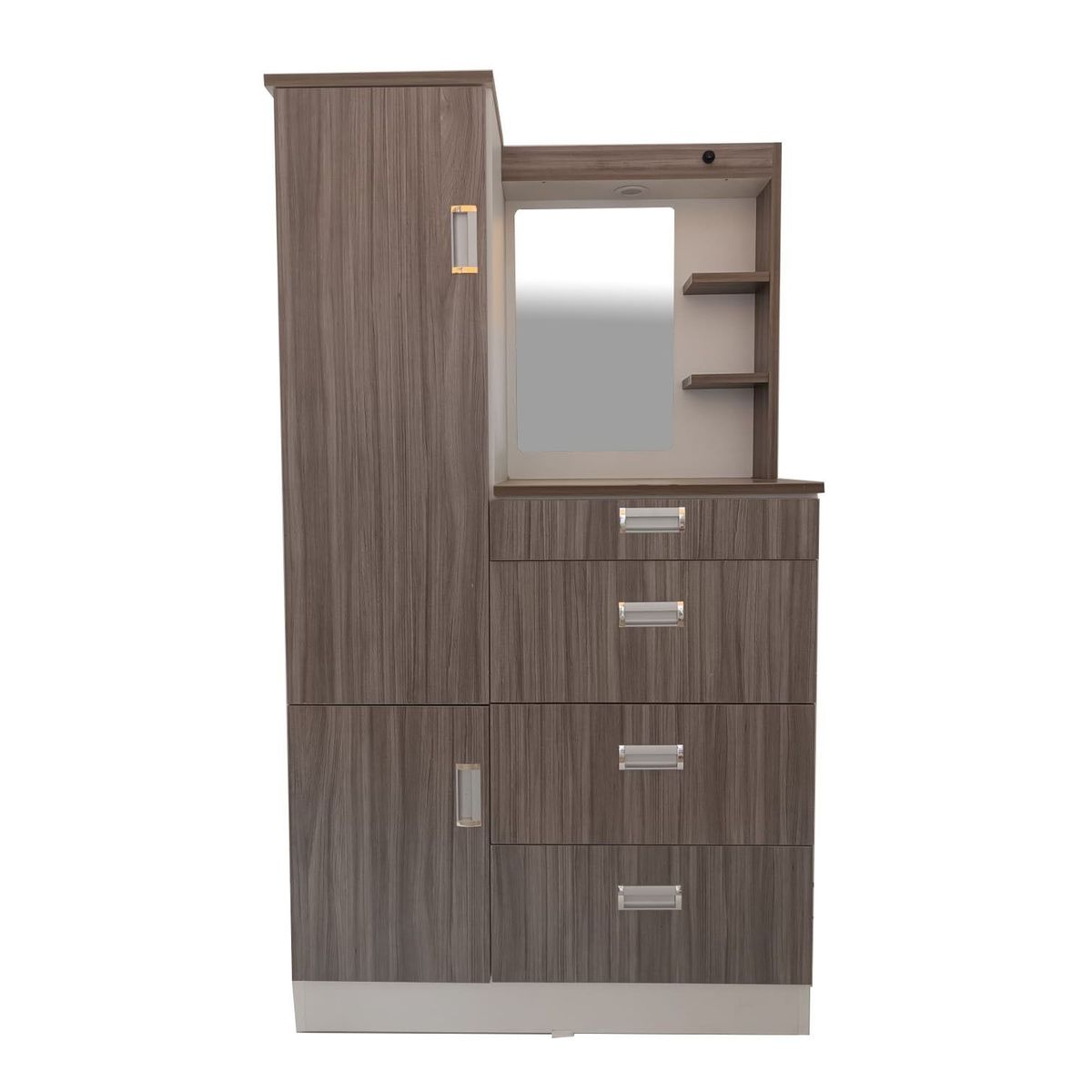 GENERICO - COMODA CON ESPEJO DE 90CM COLOR HUMO