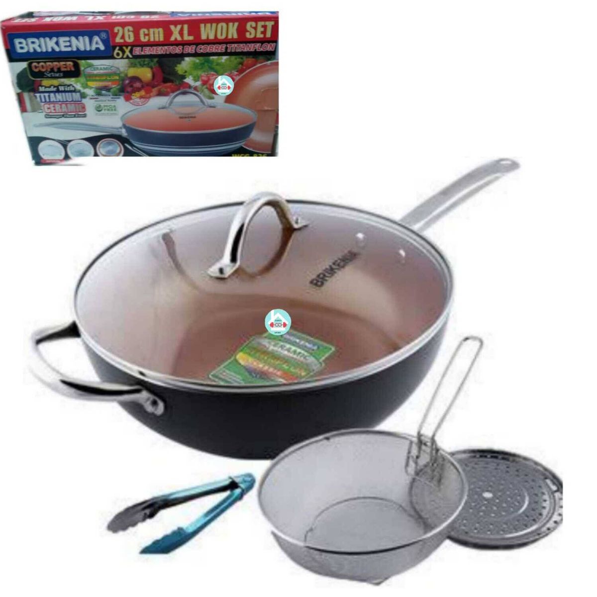 UNIVERSAL - Sartén Titanium Cerámico Brikenia 26 Cm.