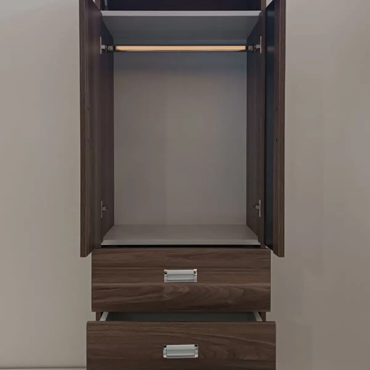 GENERICO - ROPERO 2 PUERTAS COLOR ROBLE