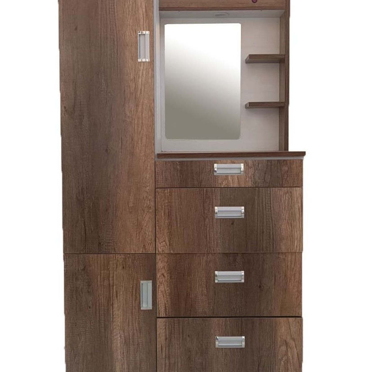 GENERICO - COMODA CON ESPEJO DE 90CM COLOR CARAMELO