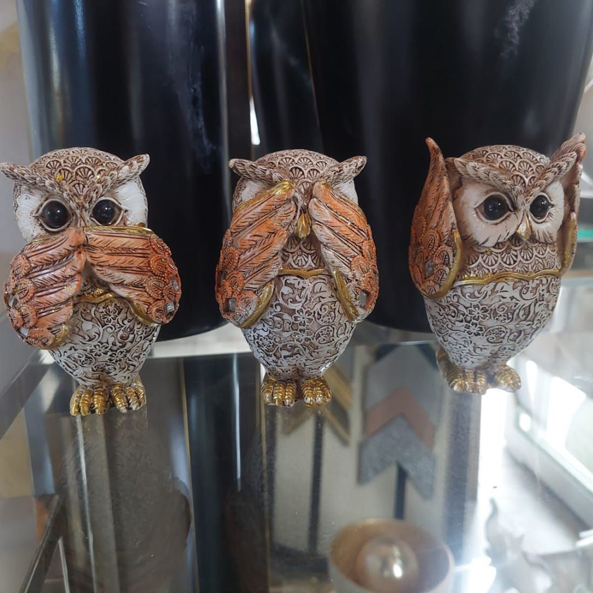 GENERICO - Adornos Búhos Sabios x3