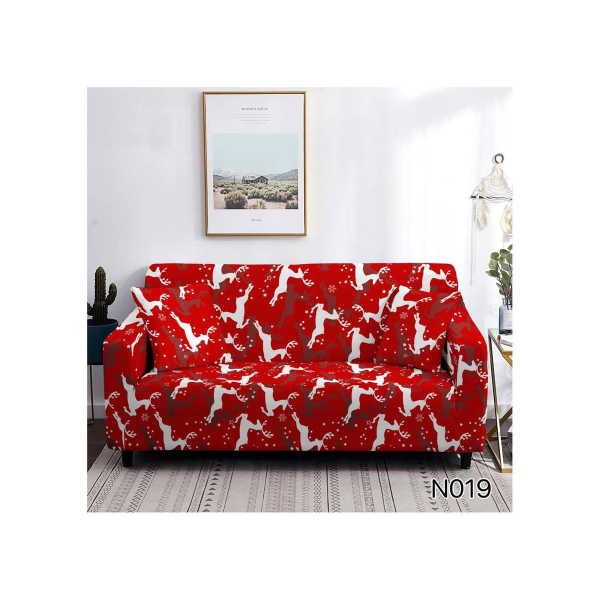 GENERICO - Funda de mueble 3-2-1   estampado navidad