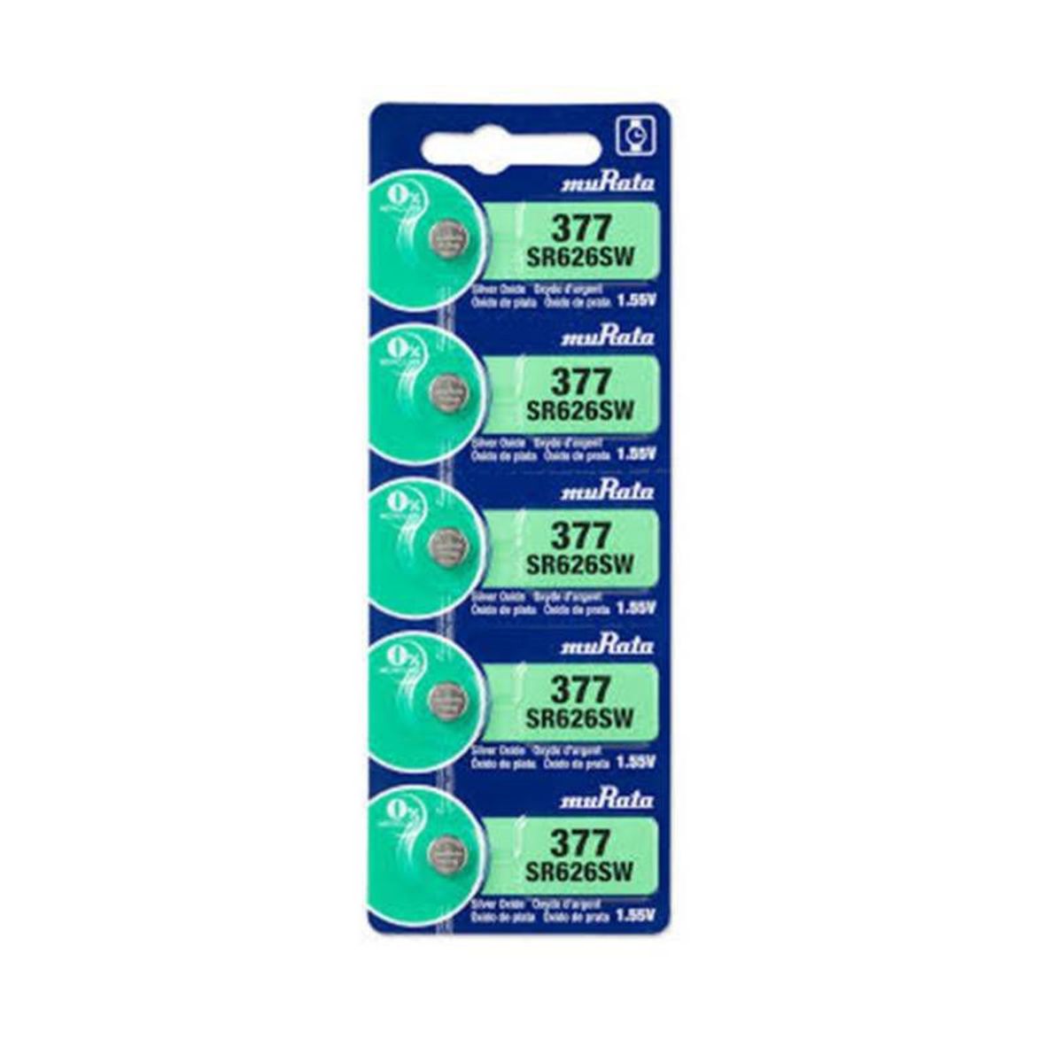 GENERICO - PILAS Boton Ag1 377 SR626SW Alcalina MURATA X 5 UNIDADES