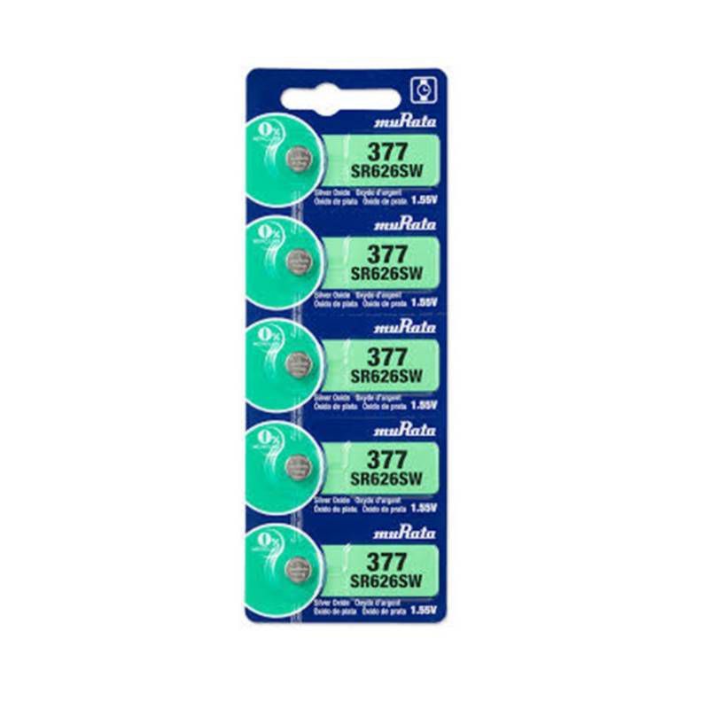 GENERICO - PILAS Boton Ag1 377 SR626SW Alcalina MURATA X 5 UNIDADES