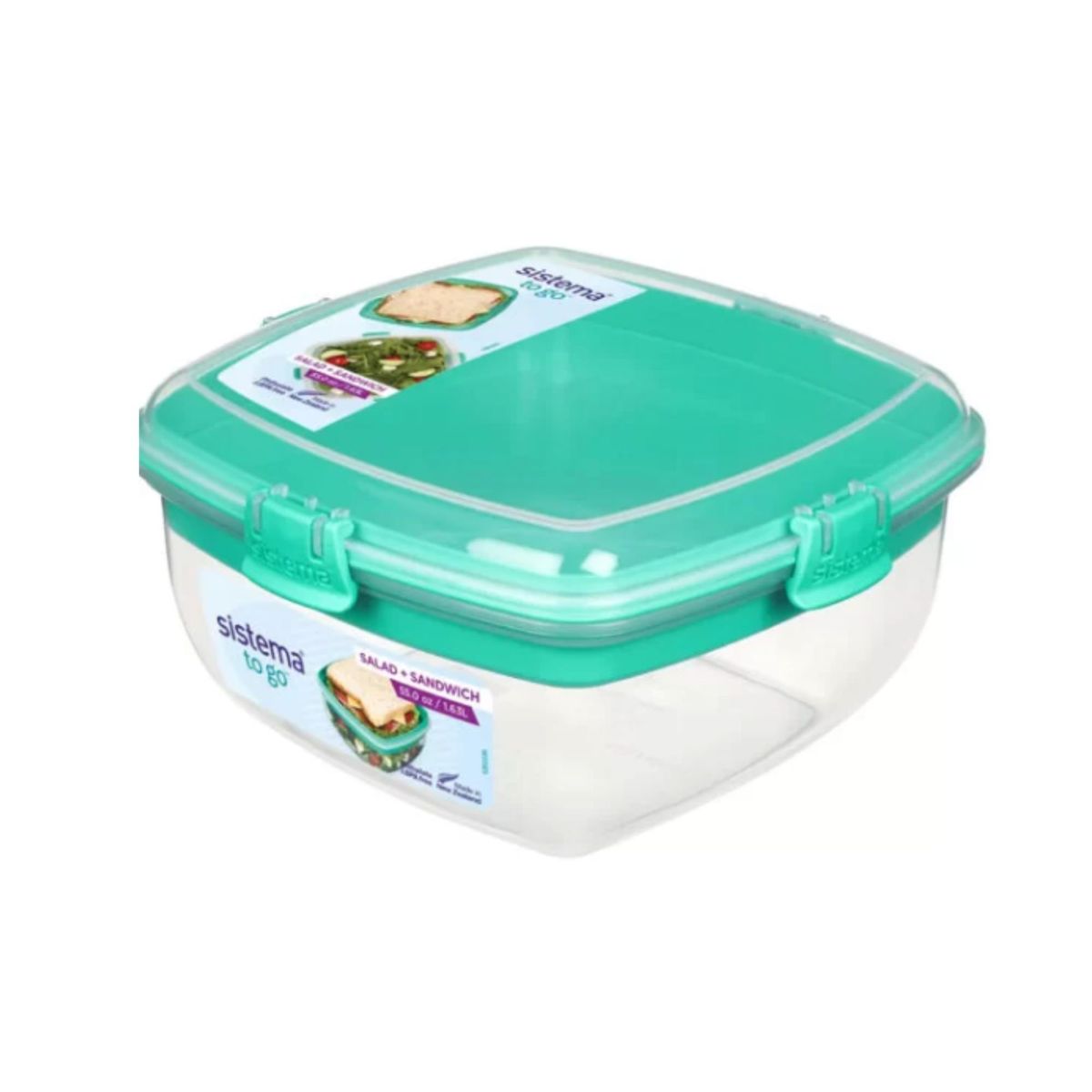 SISTEMA - Hermetico Sistema 1630ml Salad  Sandwich To Go