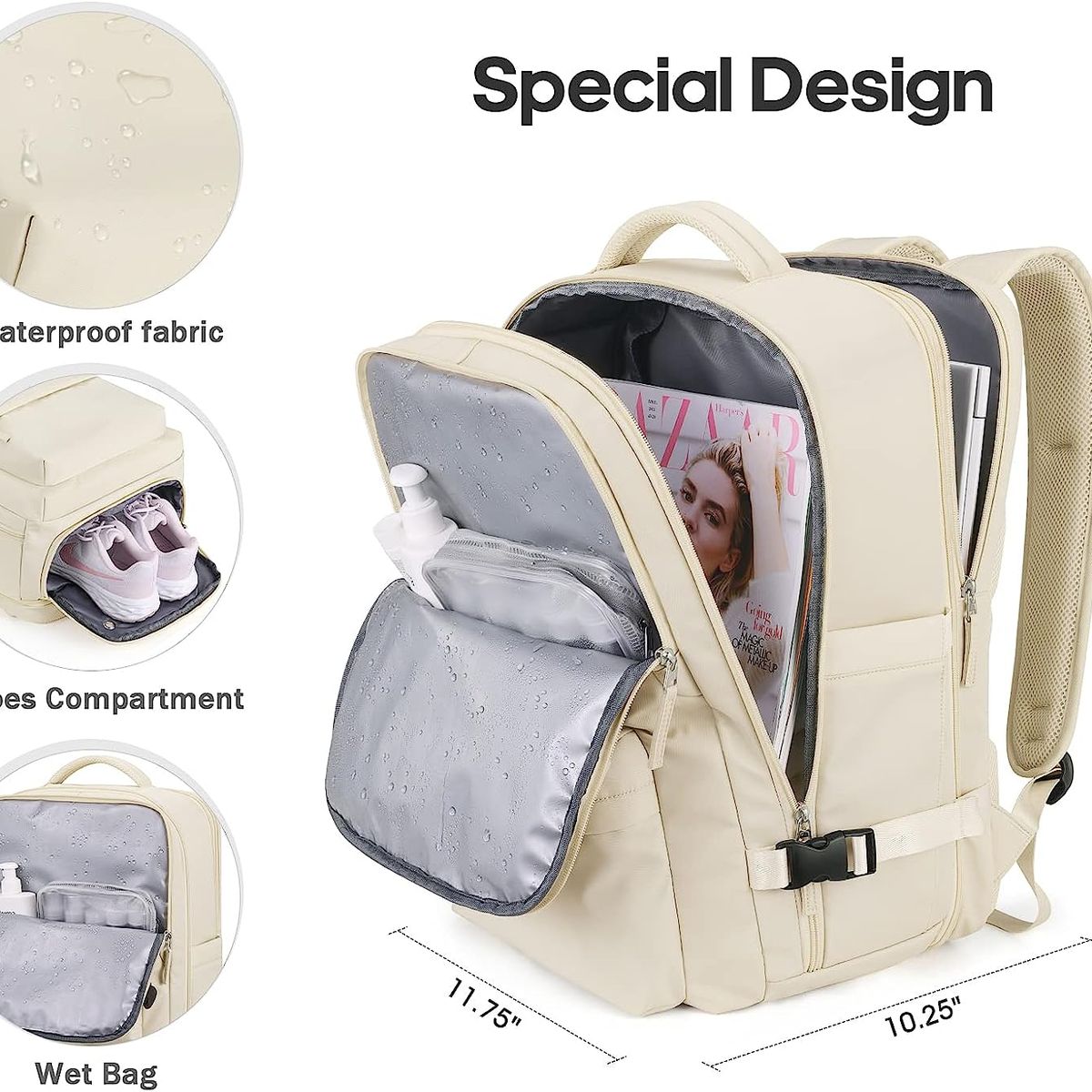 SUNSHINE - Mochila De Viaje De Gran Capacidad Cabinera Aprobada Viral de Tiktok