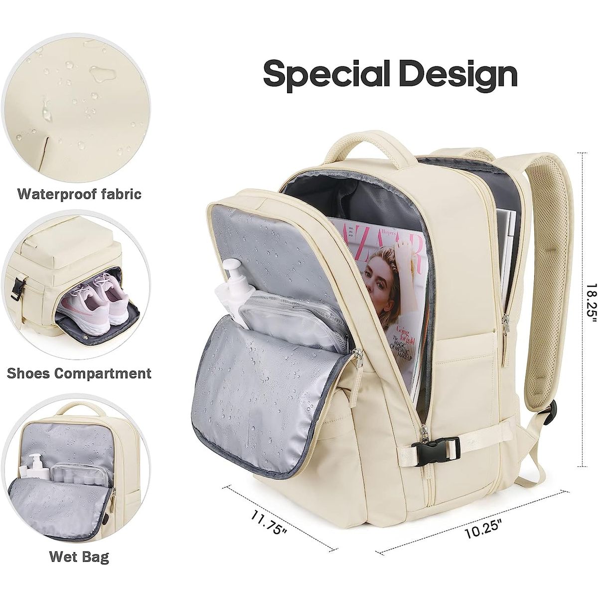 SUNSHINE - Mochila De Viaje De Gran Capacidad Cabinera Aprobada Viral de Tiktok