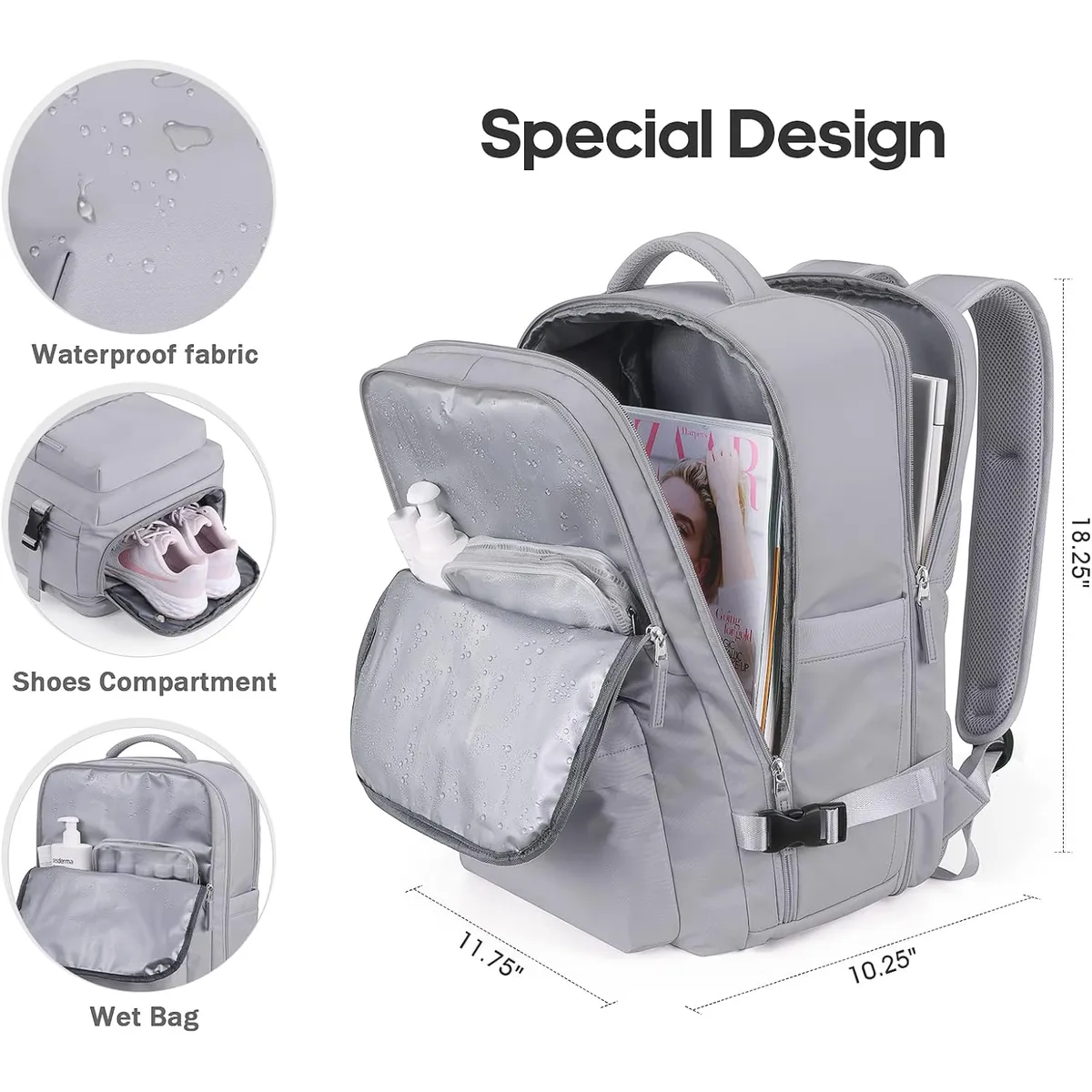 SUNSHINE - Mochila De Viaje De Gran Capacidad Cabinera Aprobada Viral de Tiktok