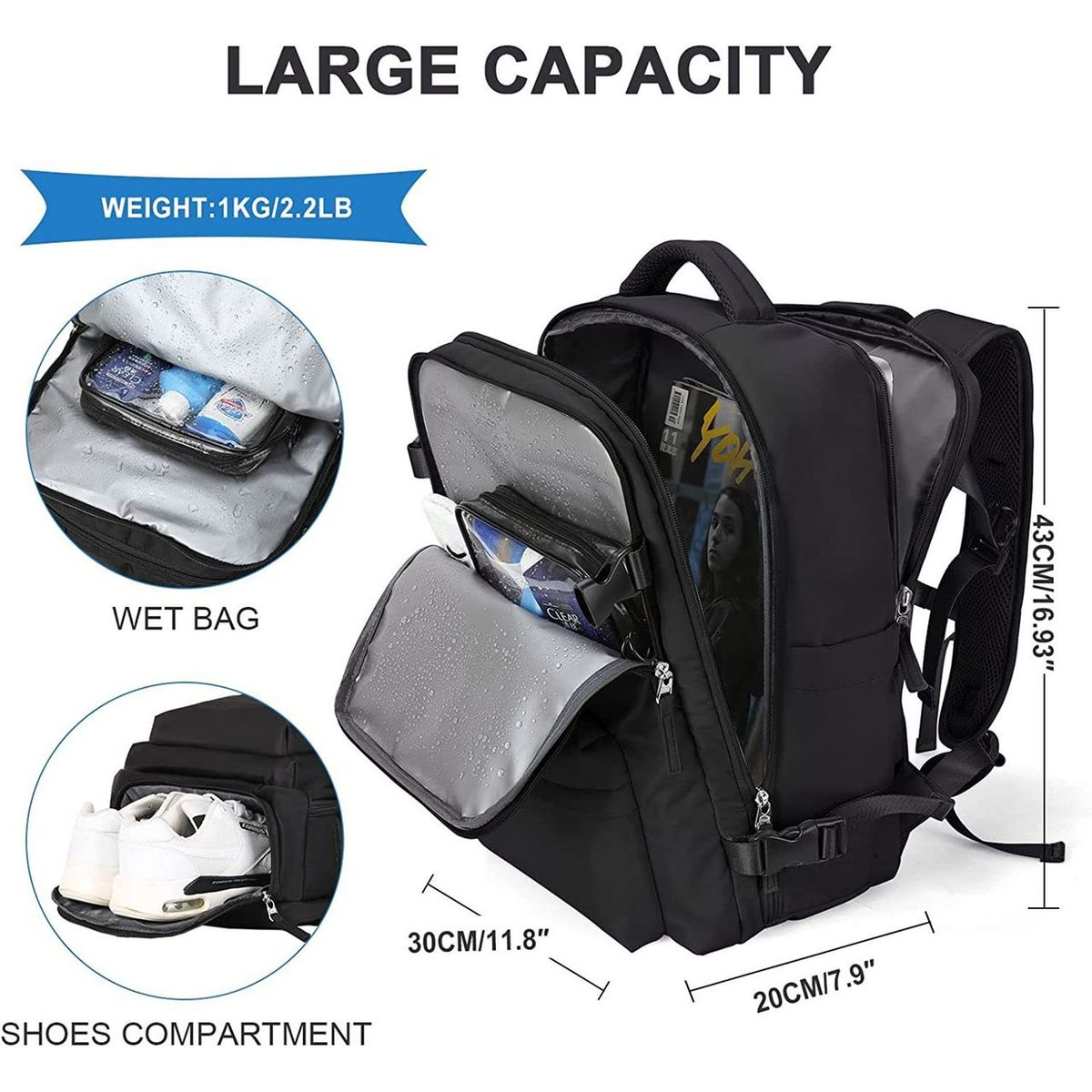 SUNSHINE - Mochila De Viaje De Gran Capacidad Cabinera Aprobada Viral de Tiktok