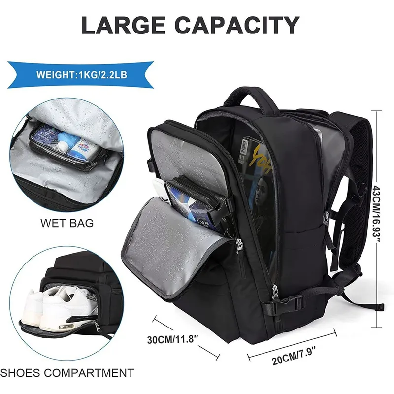 SUNSHINE - Mochila De Viaje De Gran Capacidad Cabinera Aprobada Viral de Tiktok