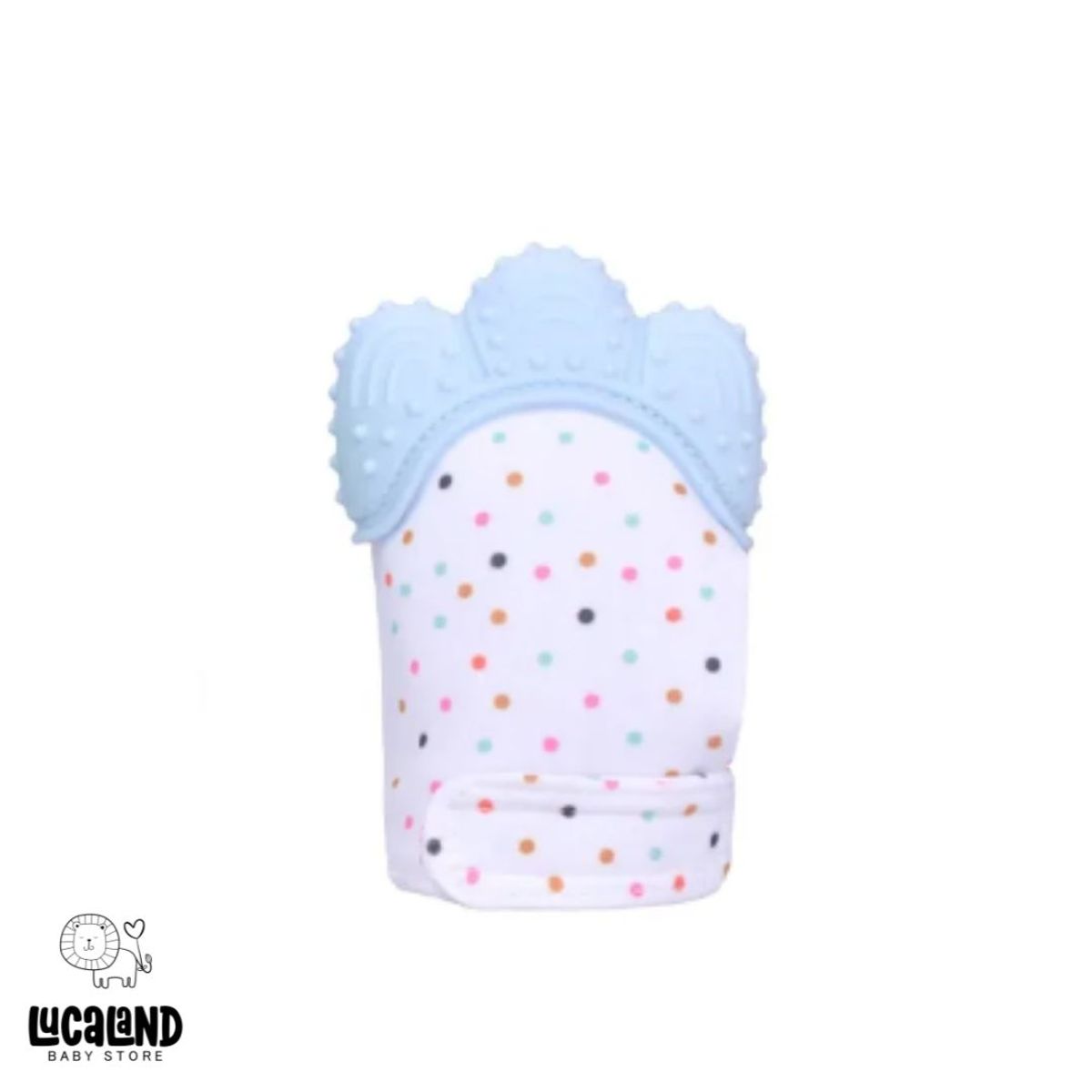 LUCALAND - Mordedor guante azul para bebés
