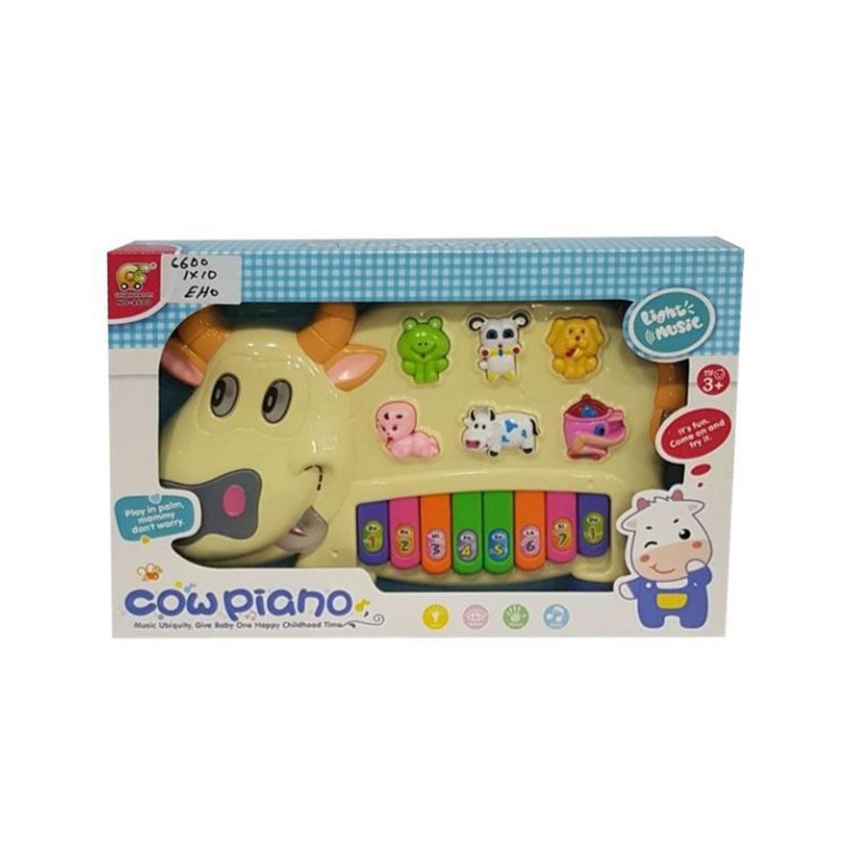 GENERICO - Teclado musical infantil modelo Vaca