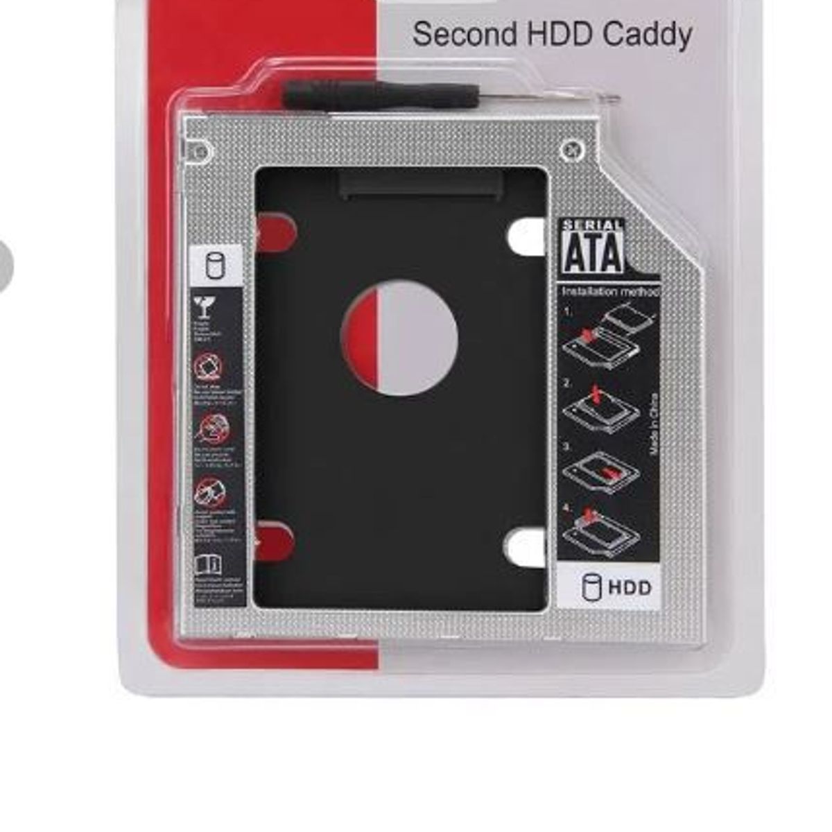 GENERICO - Adaptador disco duro sata laptop caddy segundo sdd hdd