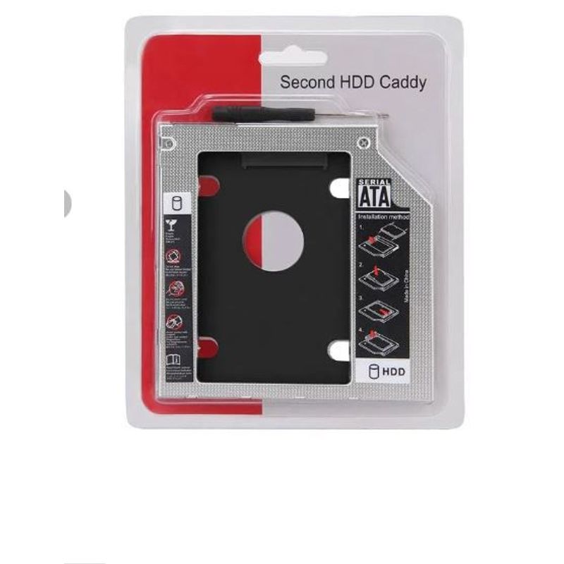 GENERICO - Adaptador disco duro sata laptop caddy segundo sdd hdd