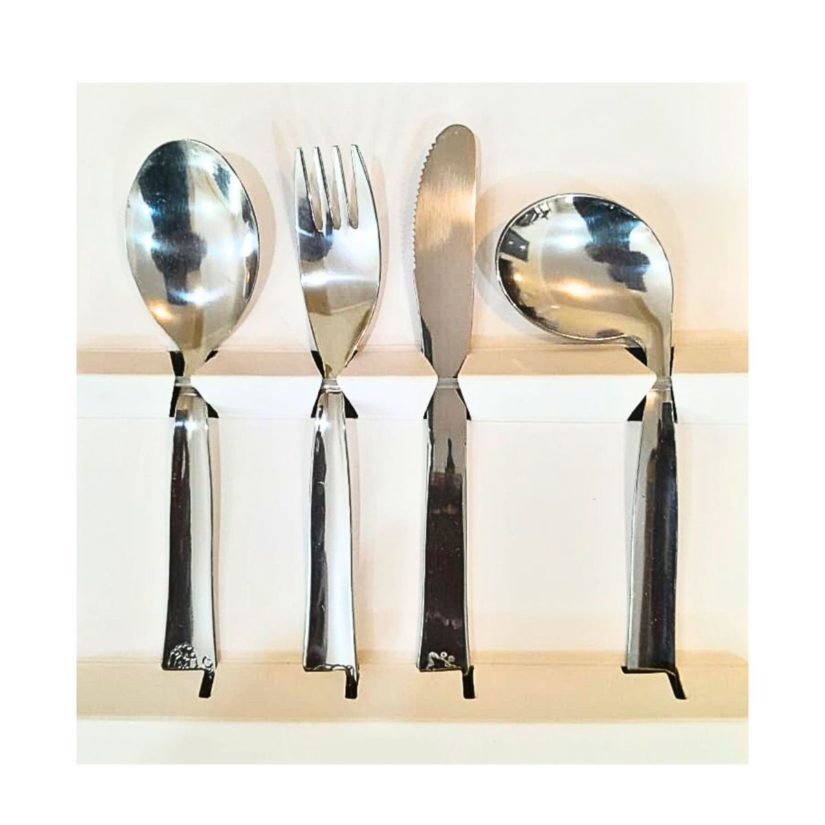 FACUSA - Juego de Cubiertos para Bebé 4 Piezas Facusa Acero inoxidable