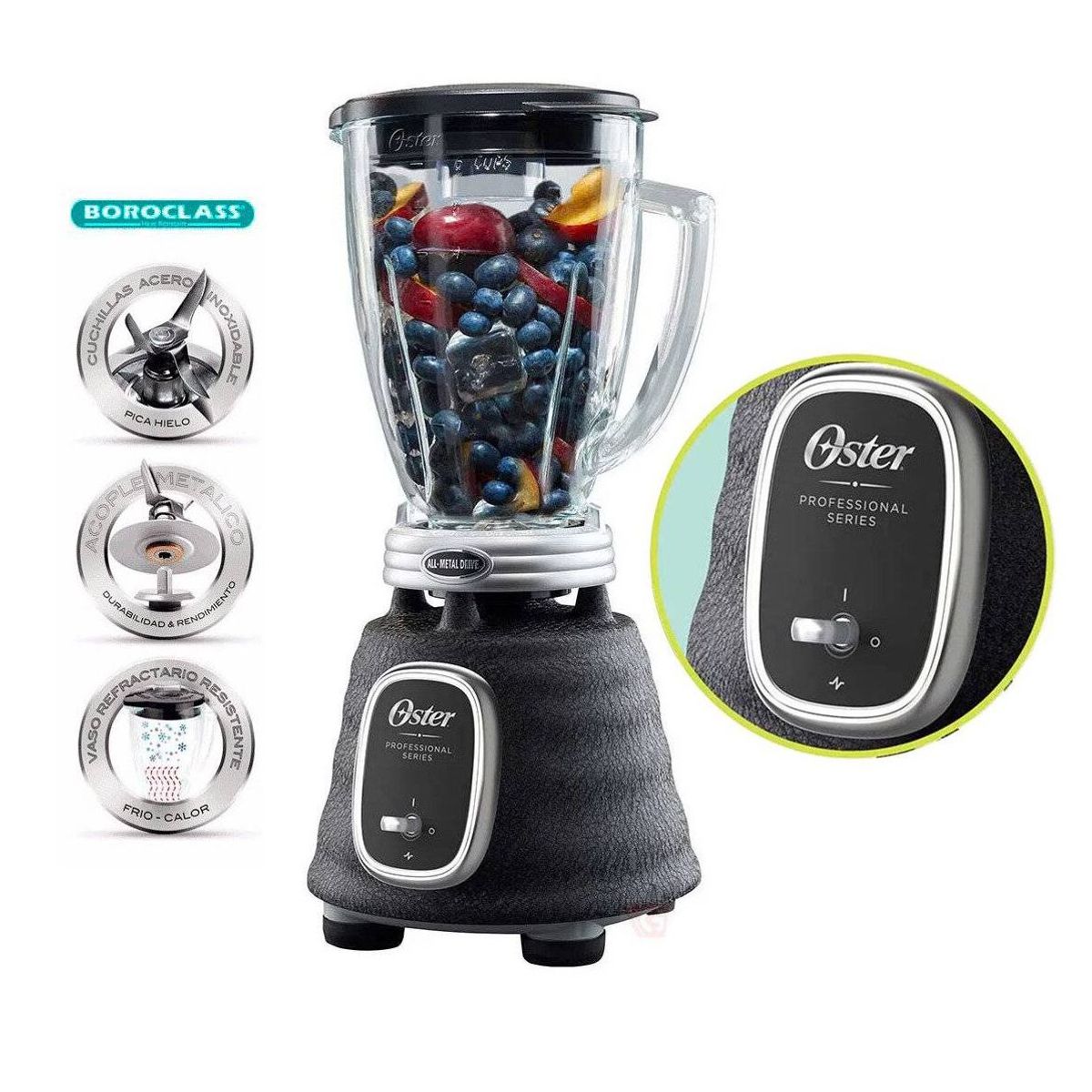 OSTER - Licuadora Oster Pro 1.25lt 1 vel + Pulsador BLSTBPST 700w