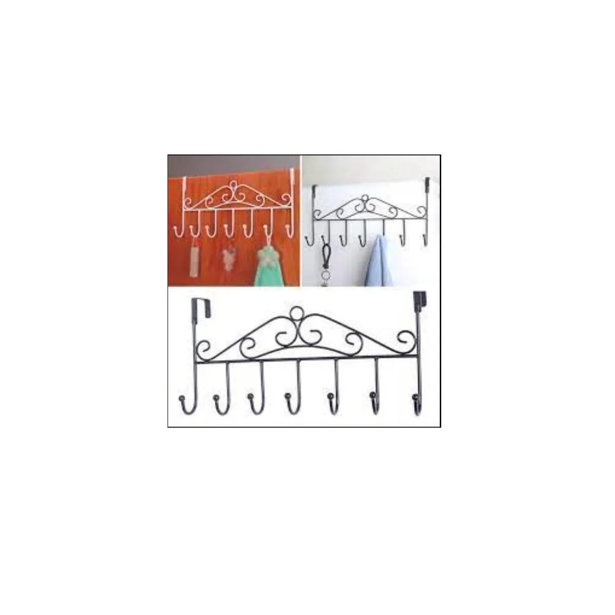 GENERICO - Colgador Multifunción Flotante Con Ganchos Perchero PUERTA