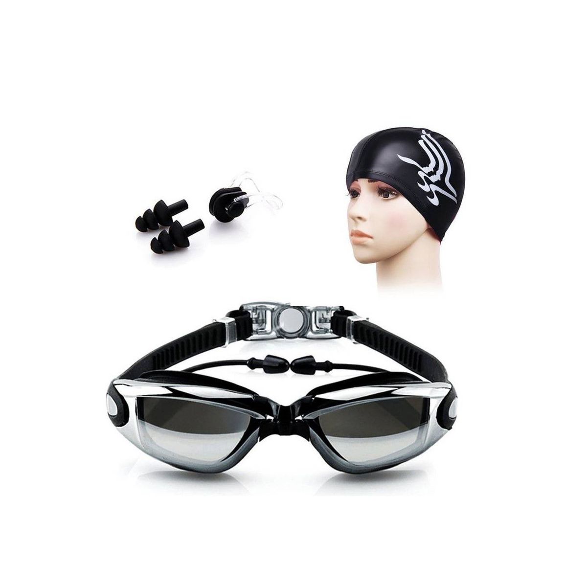 GENERICO - Pack lentes natación hd uv  gorro