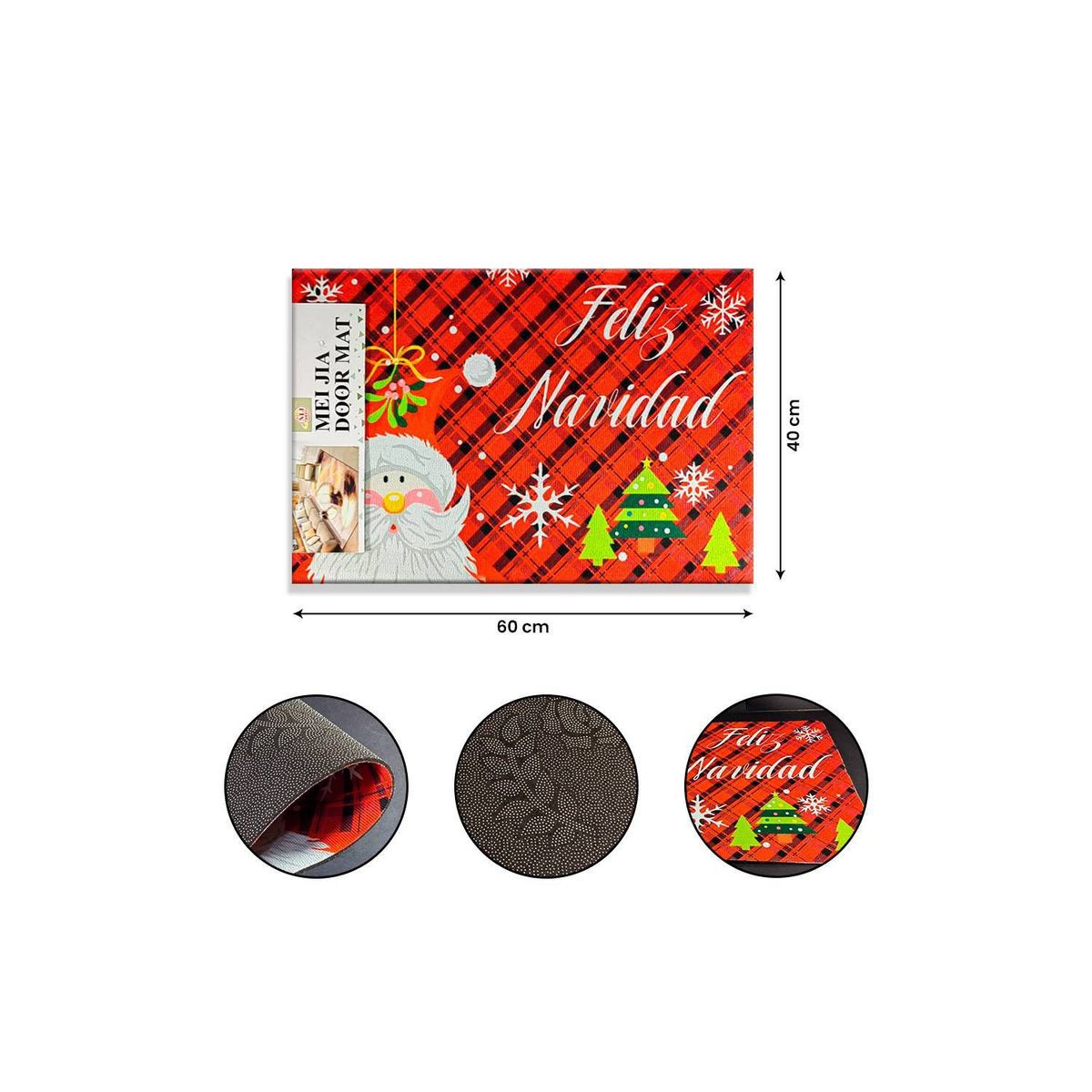 GENERICO - Tapetes Navideños Antideslizantes 60cm x 40cm