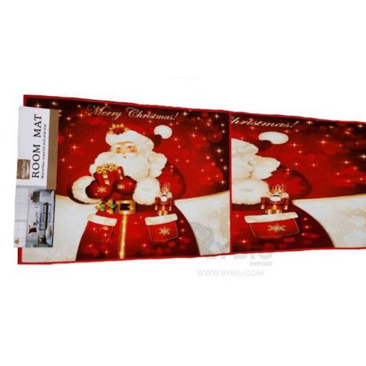 GENERICO - SET DE 2 TAPETES NAVIDEÑOS ANTIDESLIZANTES ALFOMBRA