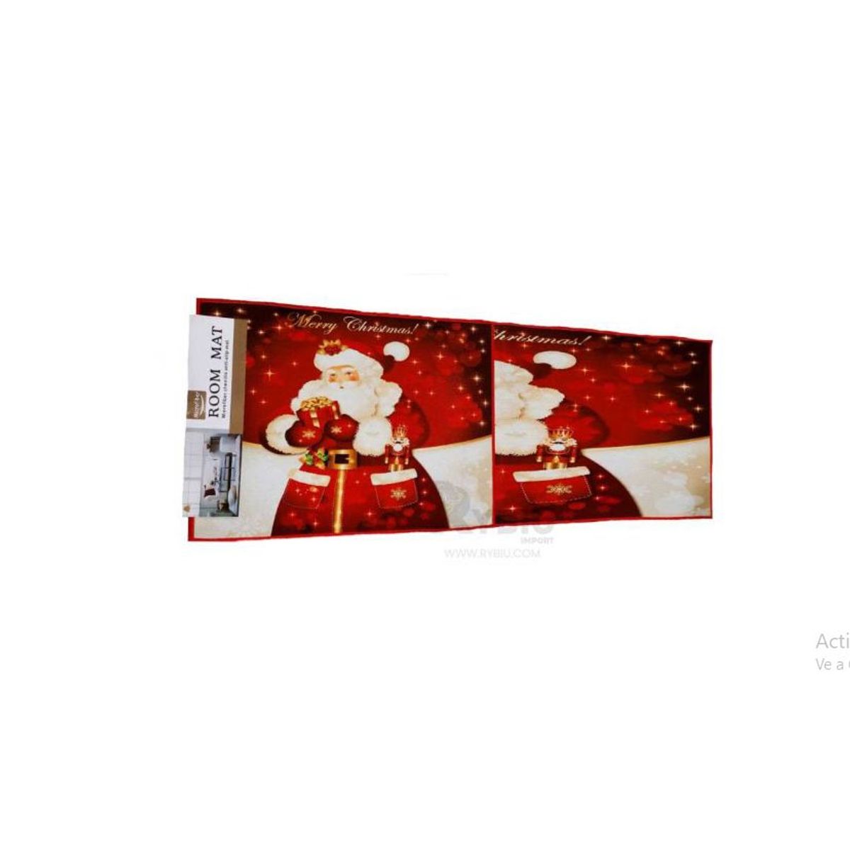 GENERICO - SET DE 2 TAPETES NAVIDEÑOS ANTIDESLIZANTES ALFOMBRA