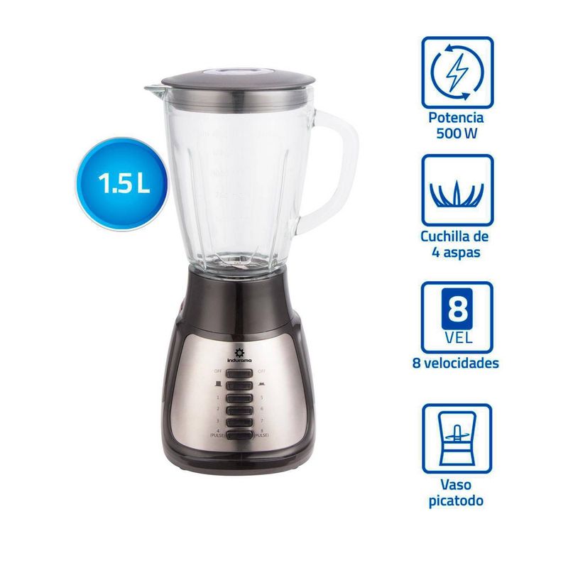 INDURAMA - Licuadora Indurama LI-CRB 1.5 Litros