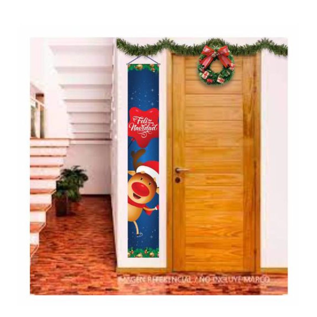 GENERICO - DECORACION PARA PUERTA RENO NAVIDEÑO