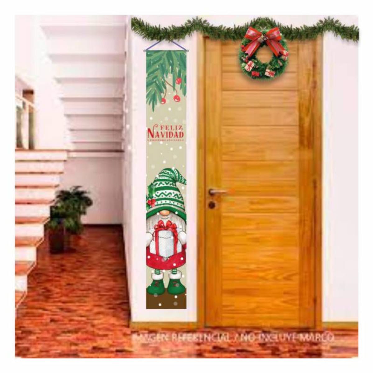 GENERICO - DECORACION PARA PUERTA RENO NAVIDEÑO