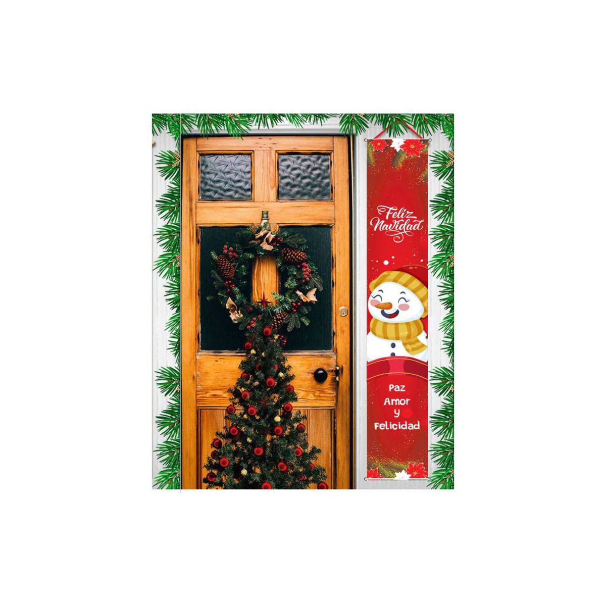 GENERICO - DECORACION PARA PUERTA RENO NAVIDEÑO