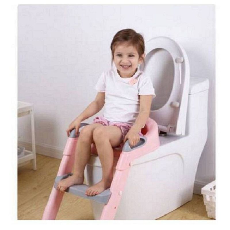 GENERICO - Asiento Entrenamiento Para Niños con Escalera Rosado