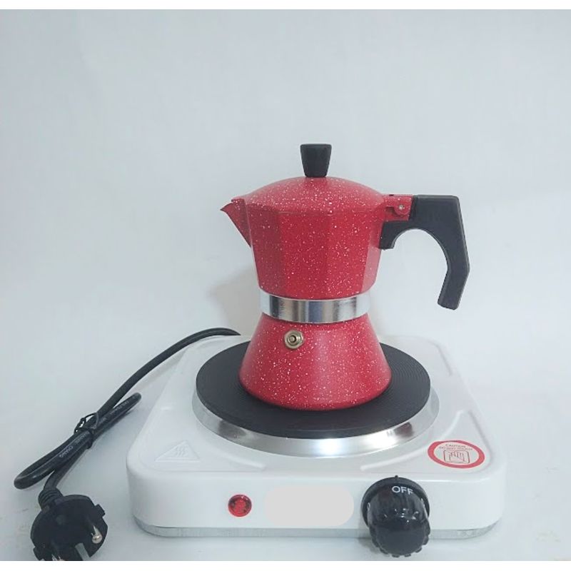 GENERICO - Moka italiana roja vintage  cocina eléctrica