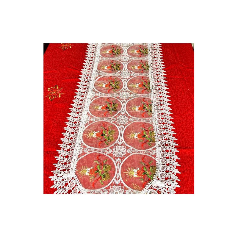 GENERICO - Camino de Mesa Navideño de Organza 180CM Mantel de mesa de Navidad