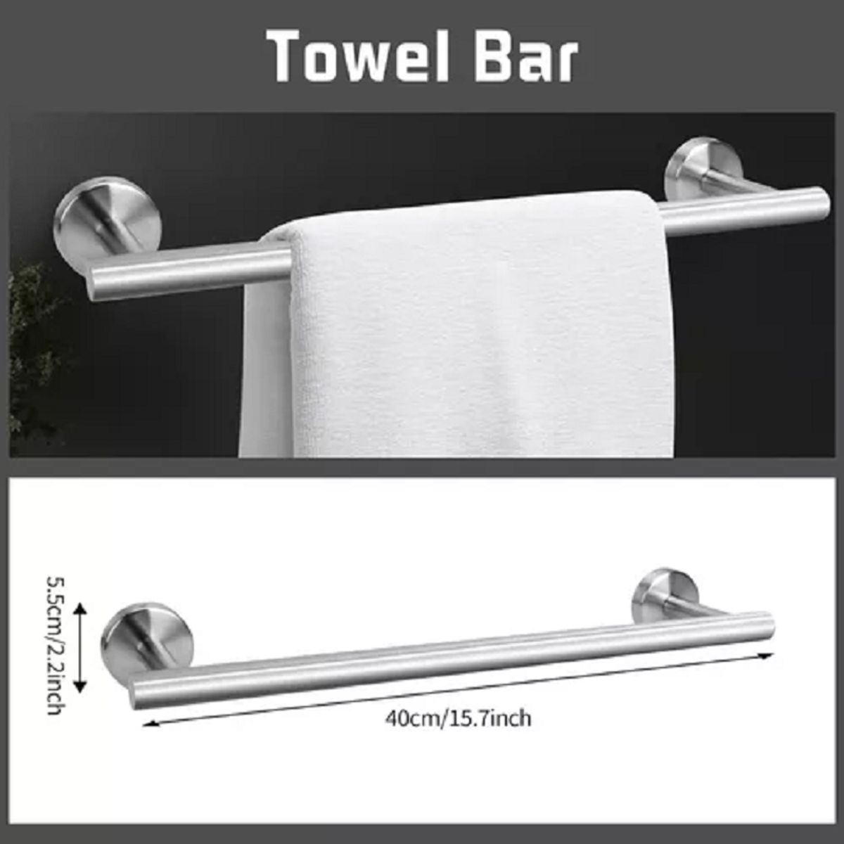 GENERICO - Set X 6pzs De Accesorios Para Baño Acero Inoxidable Satinado