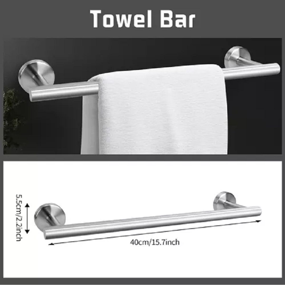 GENERICO - Set X 6pzs De Accesorios Para Baño Acero Inoxidable Satinado