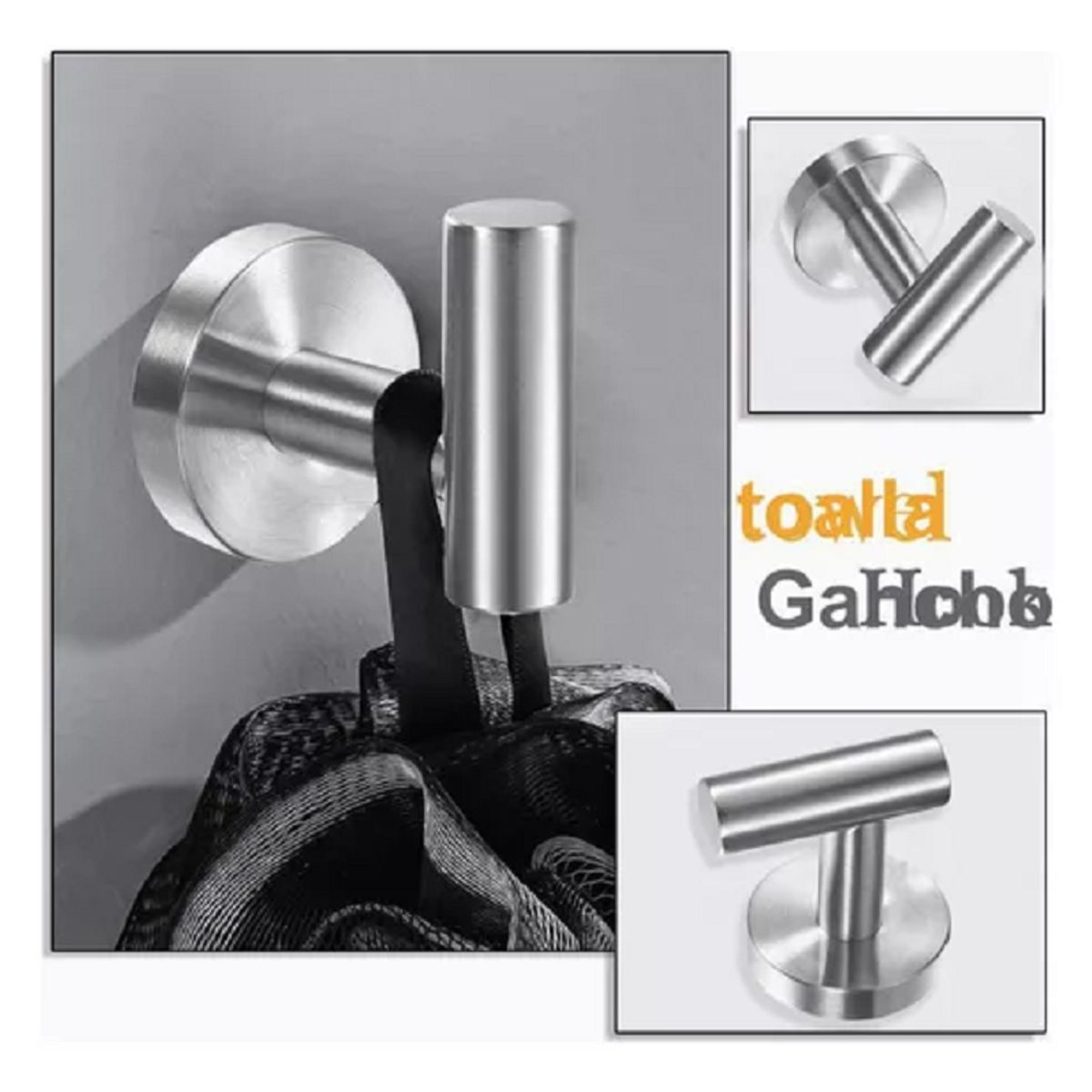 GENERICO - Set X 6pzs De Accesorios Para Baño Acero Inoxidable Satinado